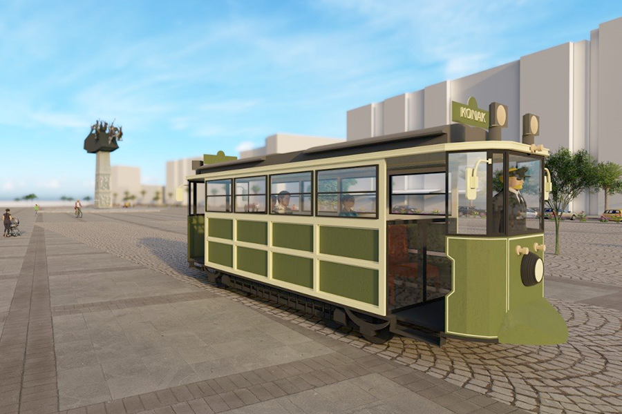 Büyükşehir lastik tekerlekli tramvayları tanıttı