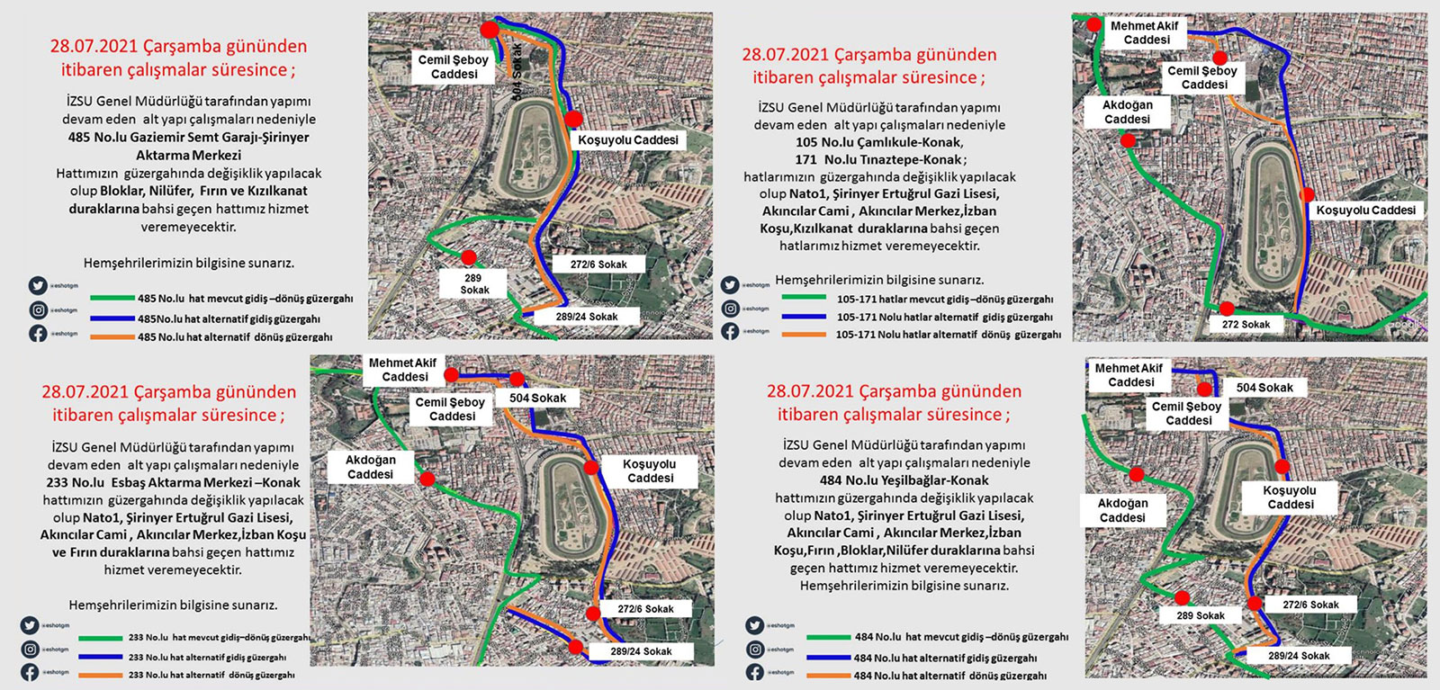 İZSU çalışmaları nedeniyle Buca'da geçici trafik düzenlemesi