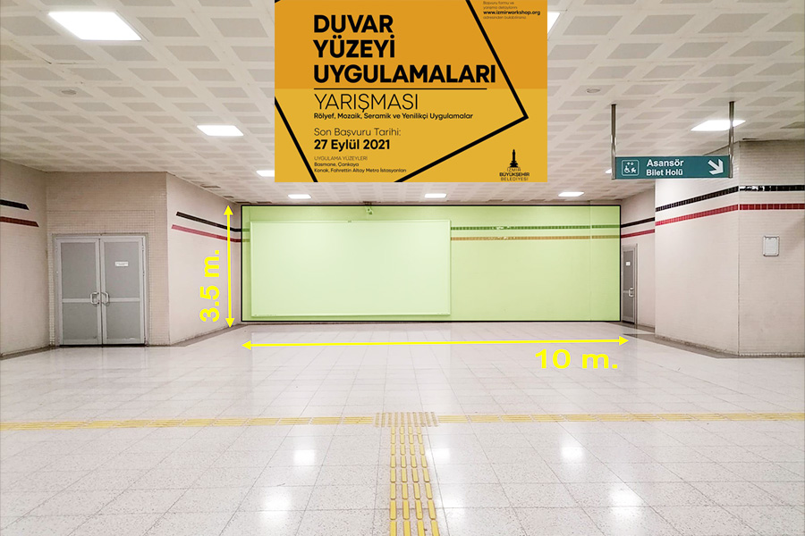 Metro istasyonları için duvar yüzeyi uygulamaları yarışması