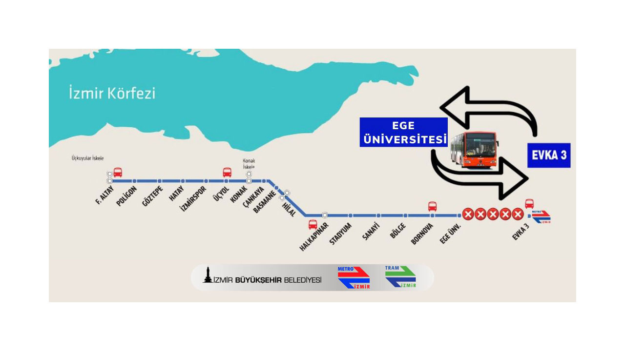 İzmir Metrosu Ege Üniversitesi'ne kadar gidecek