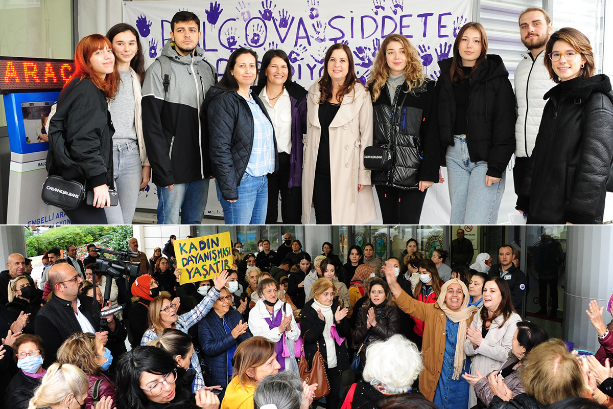 Balçovalı kadınlardan 'Kadına yönelik şiddete dur' eylemi