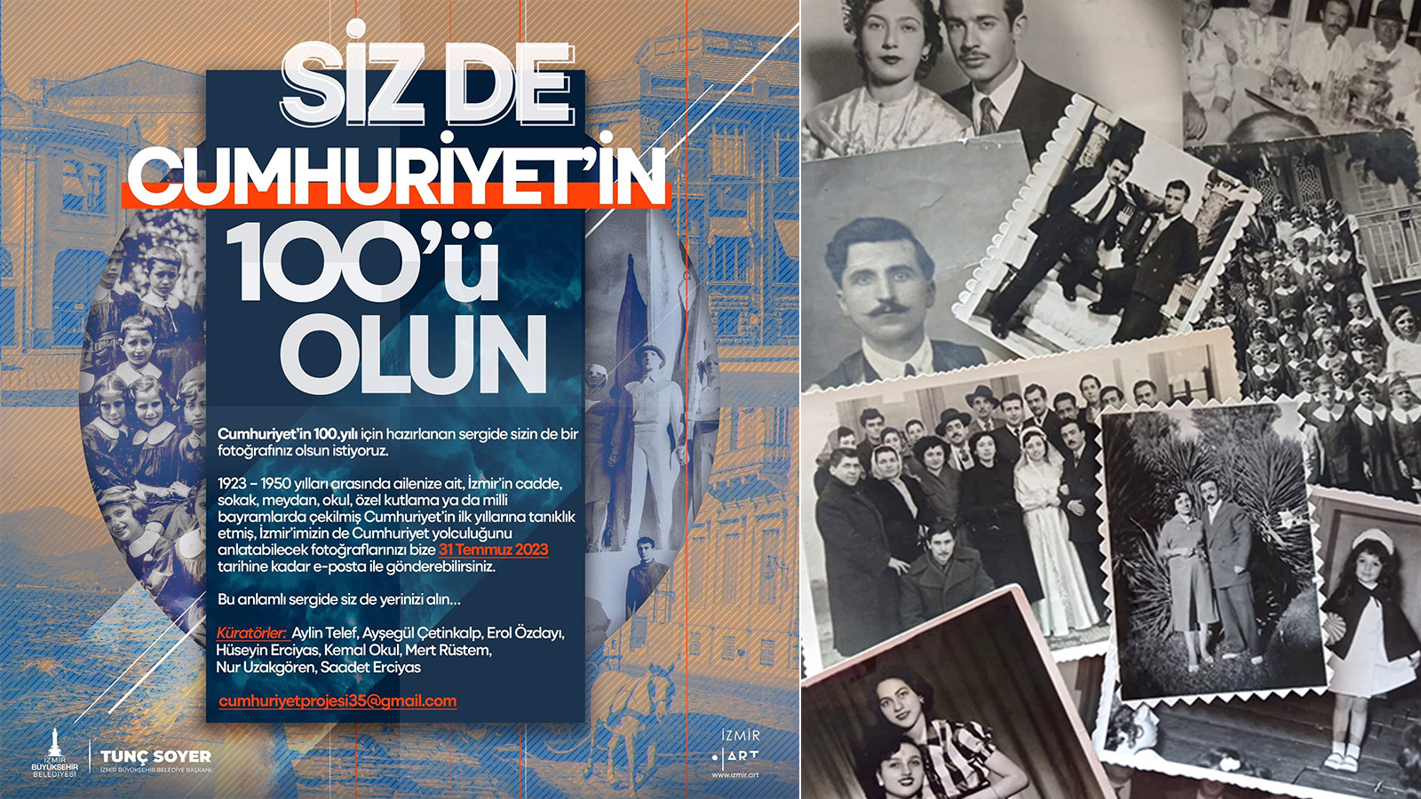 Cumhuriyet’in 100’ü İzmir sergisi fotoğraflarınızı bekliyor