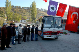 Kavacık köyüne otobüs seferleri konuldu