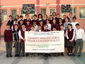 MEV İlköğretim Okulu öğrencilerinden enerji kampanyası