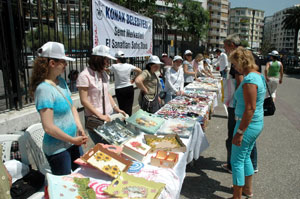 Kursiyerler ürettiklerini satma fırsatı buldu