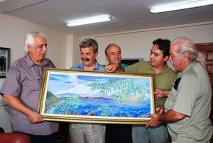 Midilli Belediye Başkanı’na barış tablosu