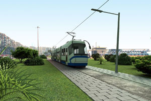 Büyükşehir tramvay projesi çalışmalarını sürdürüyor