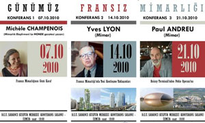 "Günümüz Fransız Mimarlığı başlıklı konferanslar dizisi 