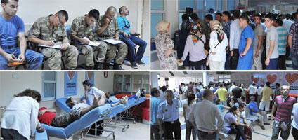 İzmirliler yaralı askerler için kan bağışına koştu