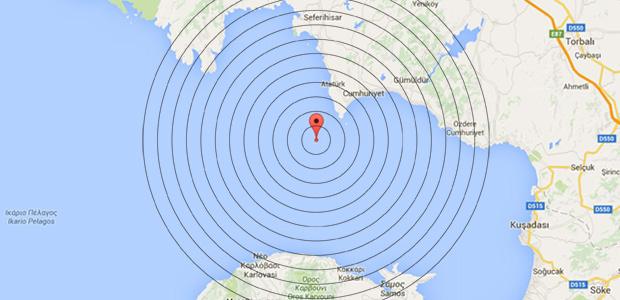 Doğanbey açıklarında hafif şiddette deprem