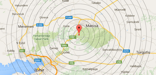 Manisa merkezli hafif şiddette deprem