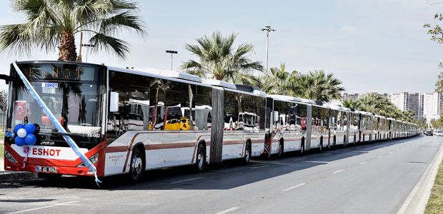 60 yeni körüklü otobüs hizmete girdi