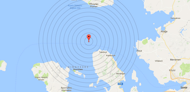 Karaburun açıklarında hafif şiddette deprem