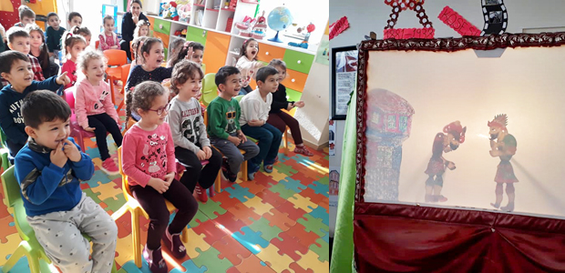Bergamalı çocuklara gölge oyunu