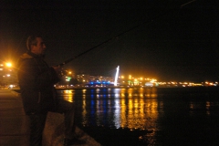 Gece... Göztepe... Balık avı... (Fotoğraf : Lokman Dağ)