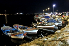 İnciraltı balıkçı barınağında gece... Fotoğraf: Hüseyin Erciyas